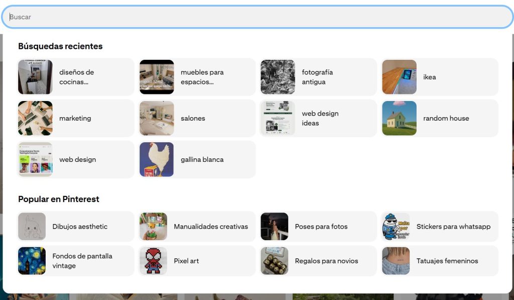 Buscador de Pinterest