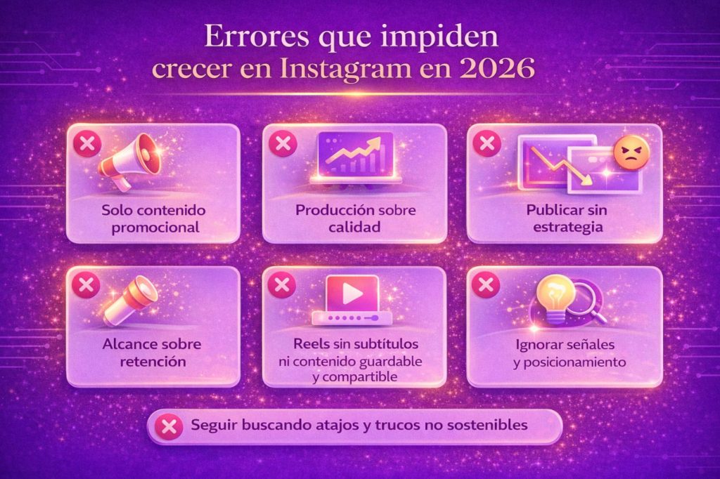 errores estrategia instagram