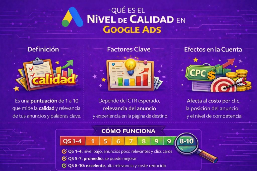 Nivel de calidad en auncios de Google Ads