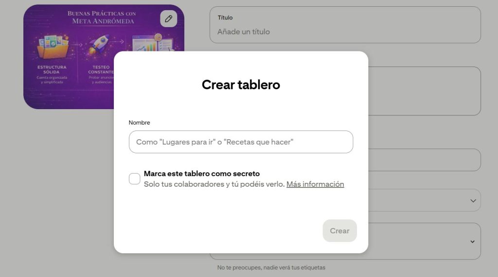 Tablero en Pinterest